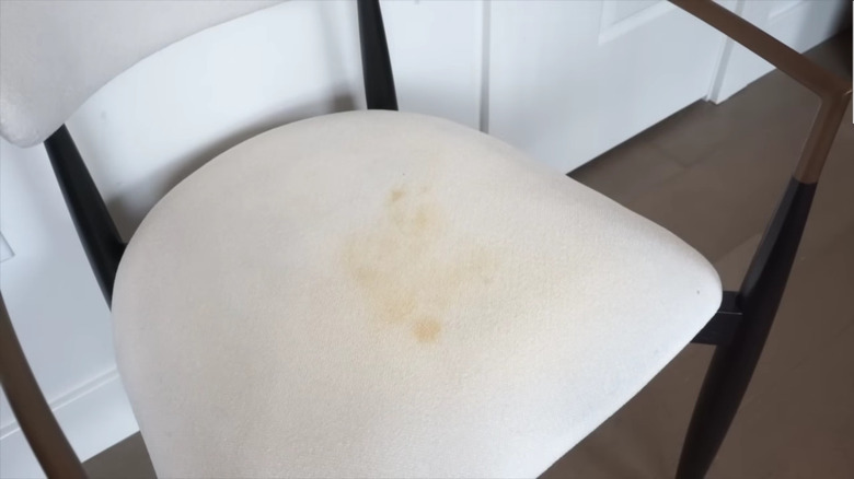 chair with stains