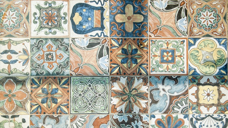 talavera tile in the sunlight