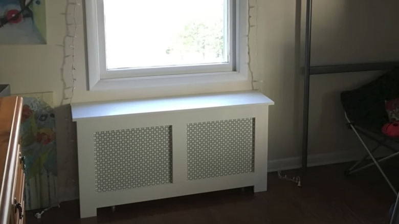 White radiator cover 