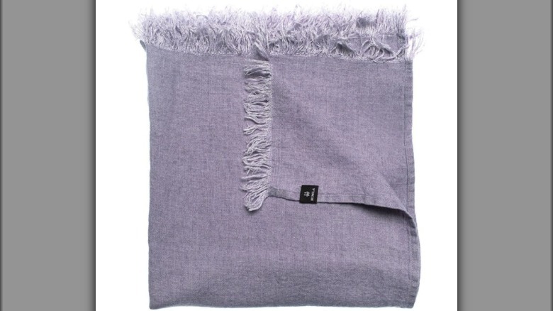Purple throw blanket