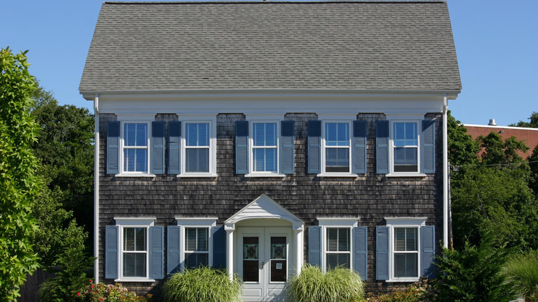 Cape Code home with shutters