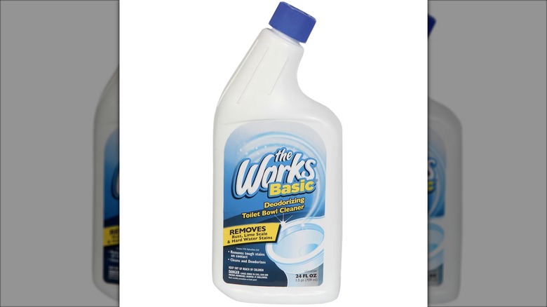 A product photo of The Works Basic Deodorizing Toilet Bowl Cleaner from Dollar Tree