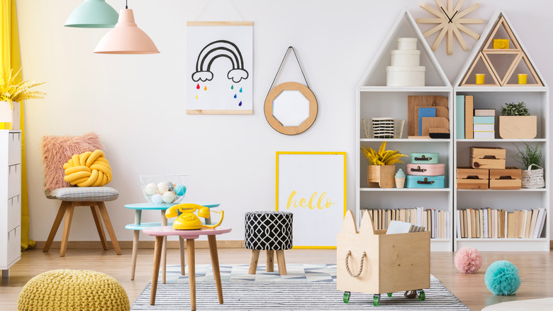 Colorful playroom for kids