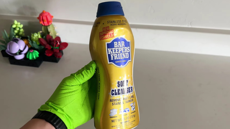 holding bar keepers friend cleanser 