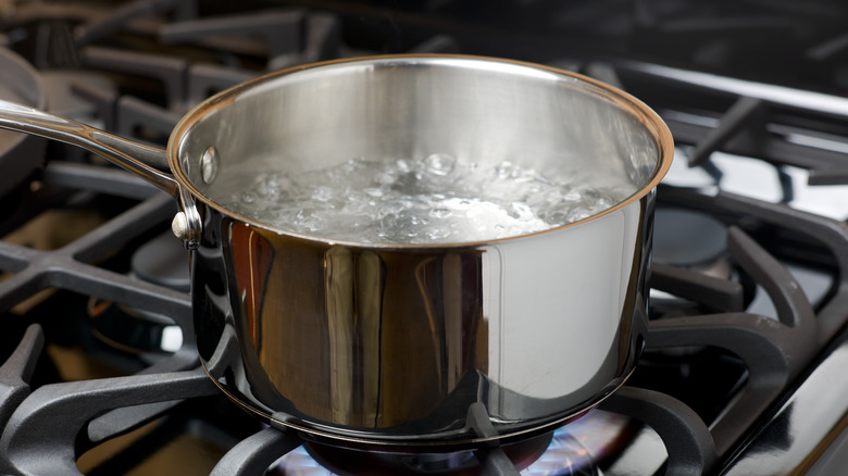 Water boiling on stove