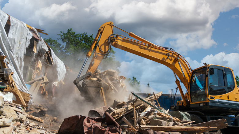 building being demolished