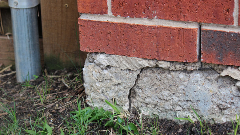 crack in corner of foundation