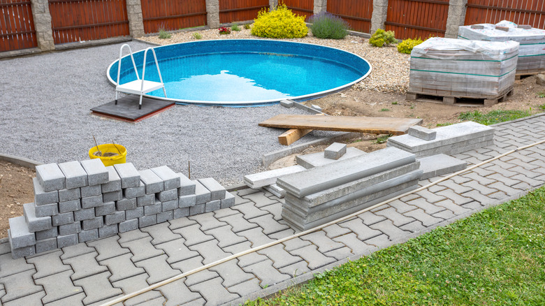 swimming pool under construction