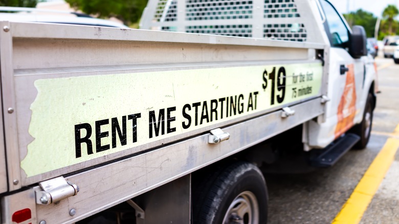 Home Depot flatbed truck