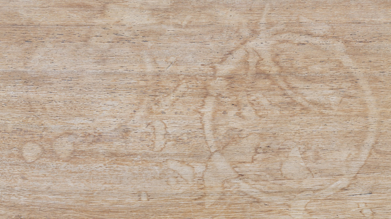 water marks on wooden table