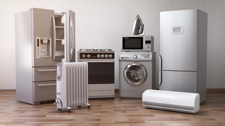 standard home appliances