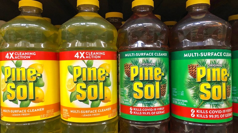 Pine-Sol on shelf