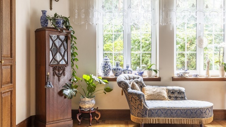 Interior with decorative vases