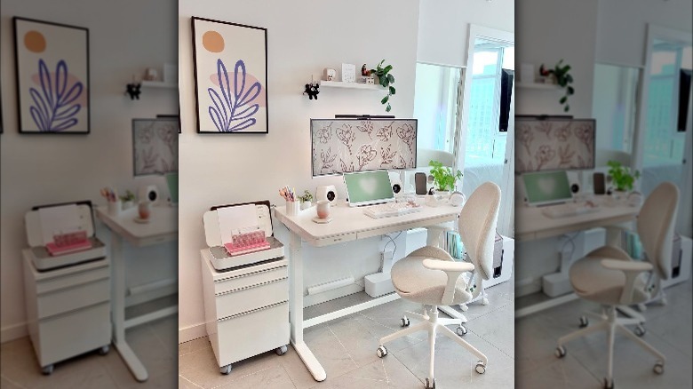 white home office