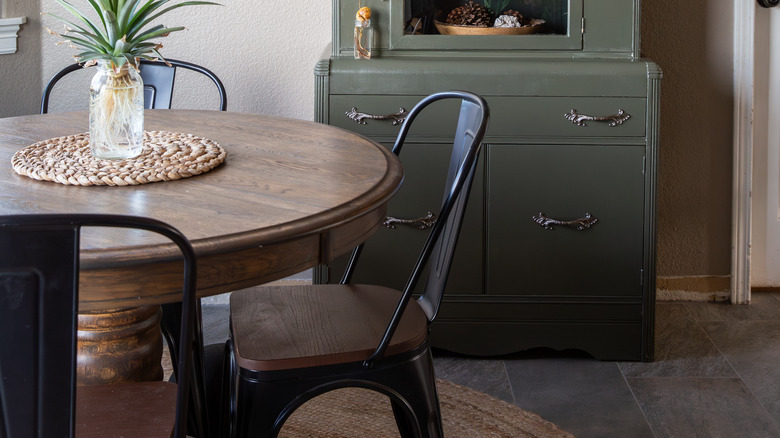 dresser in kitchen