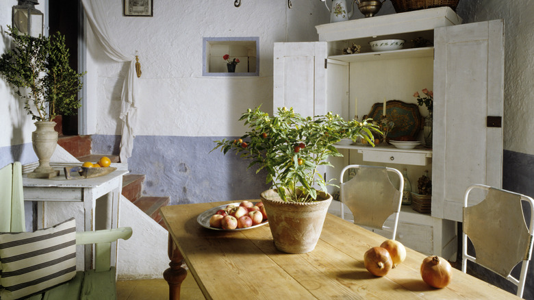 dresser in kitchen