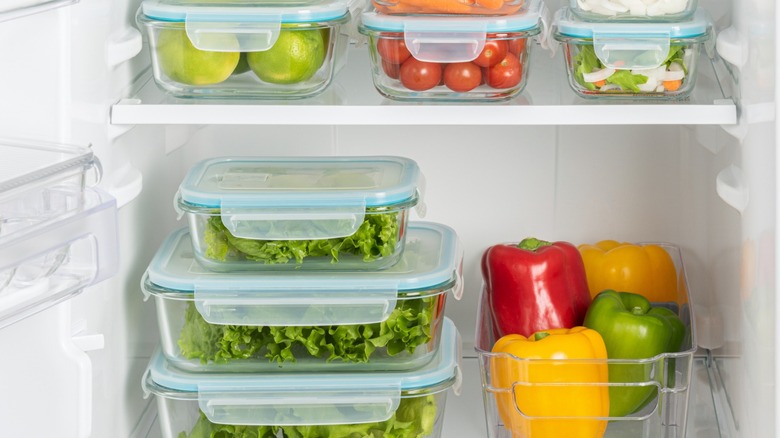 Disorganized freezer with food products