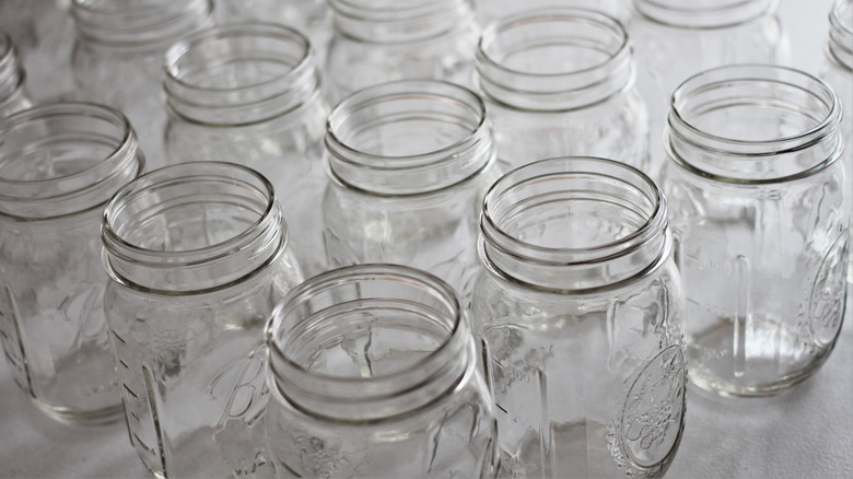 Empty mason jars 