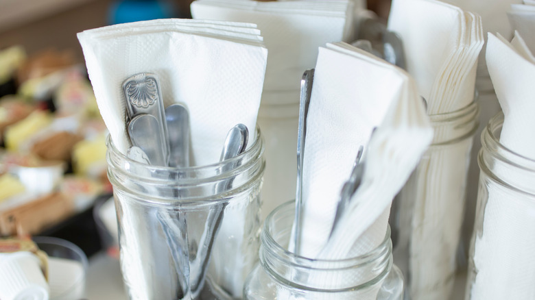 jars holding utensils