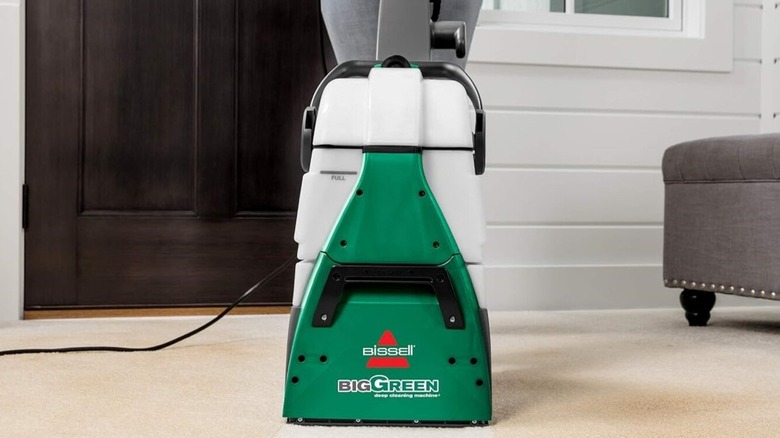 Carpet cleaner cleaning floor