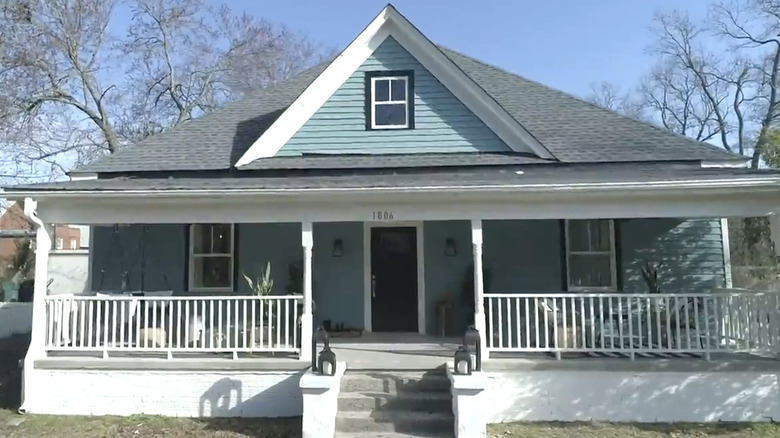 blue traditional home exterior