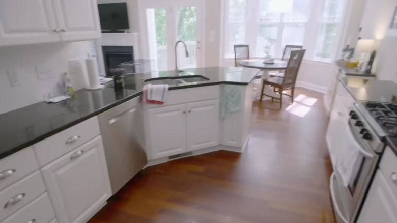 black and white kitchen