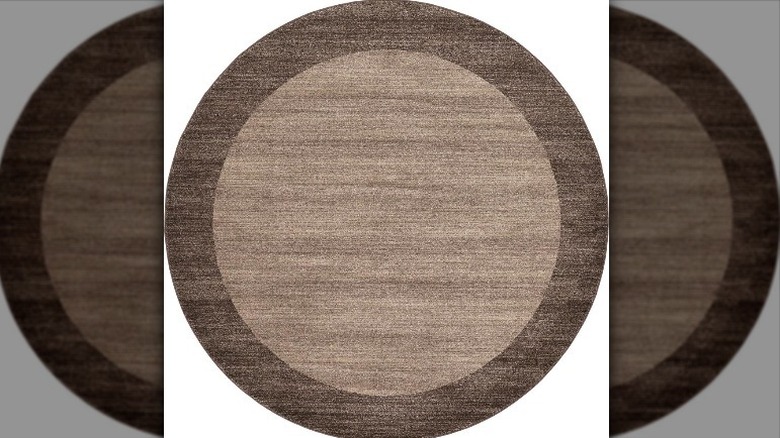 monochromatic brown rug