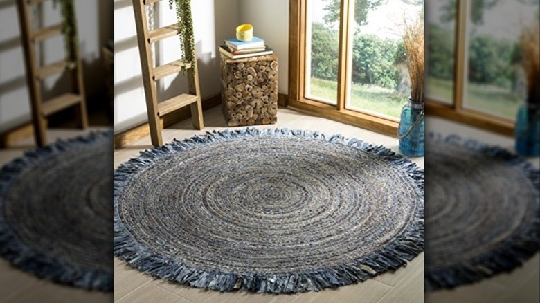 blue rug