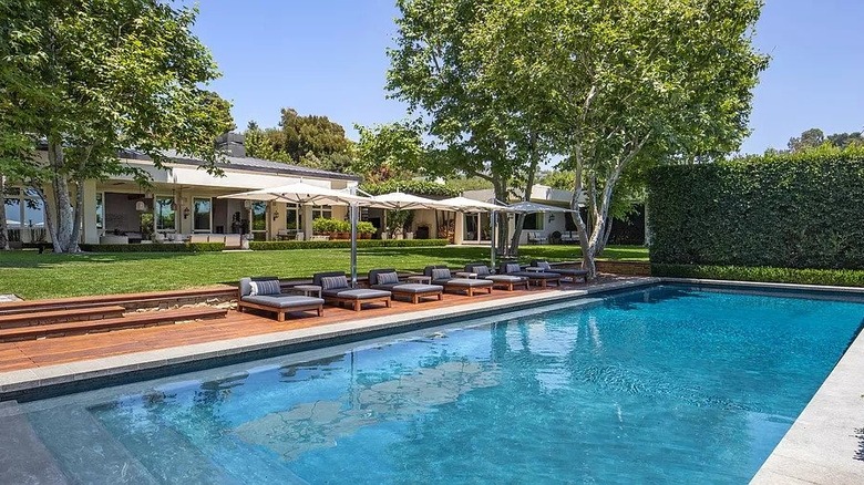 Outdoor pool at mansion