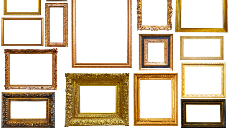 black and gold picture frames