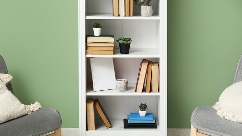 Bookcase in living room