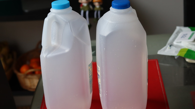 plastic milk jugs