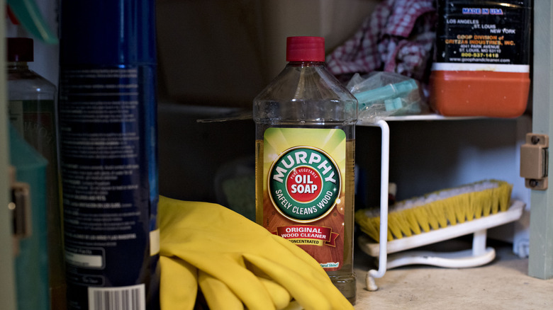 Murphy's Oil Soap in cupboard