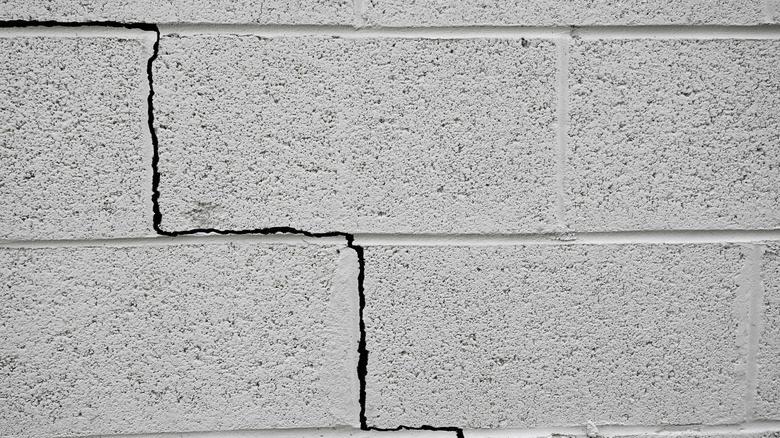 crack in wall