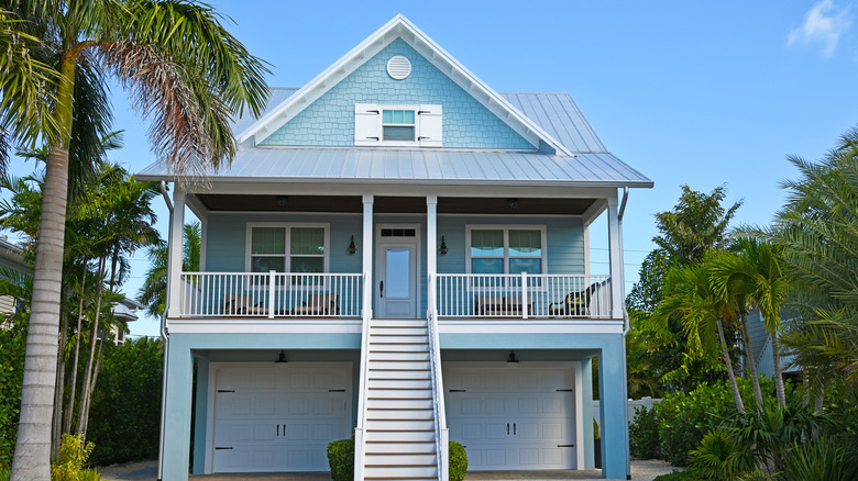 Blue beach house