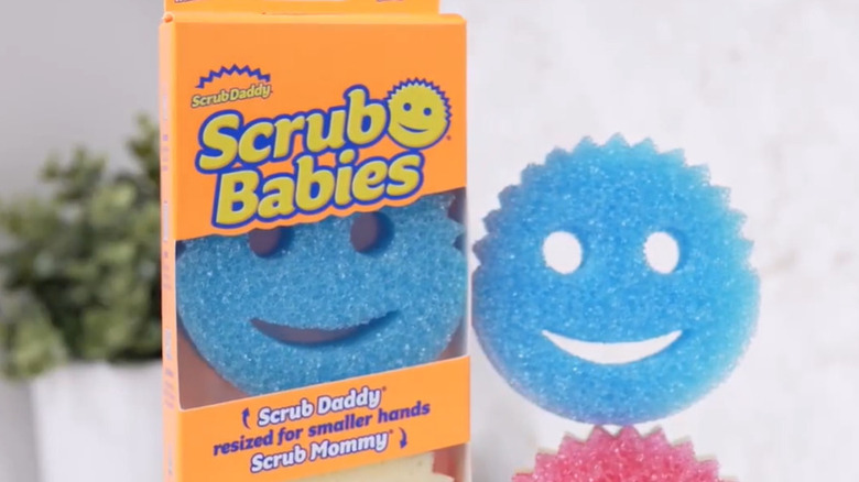 Scrub babies in and out of packaging