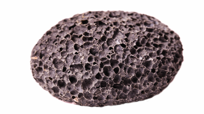 Pumice stone on white background