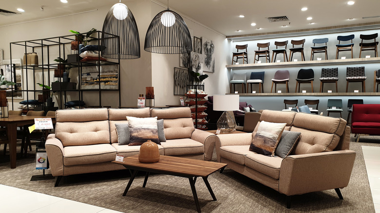 furniture store with couches and chairs