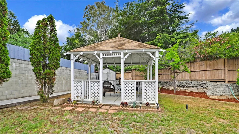 Gazebo in yard