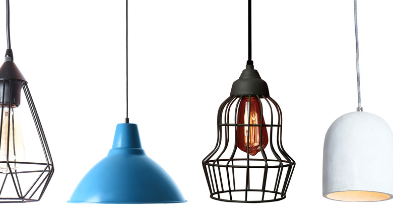 A mix of trendy lamps