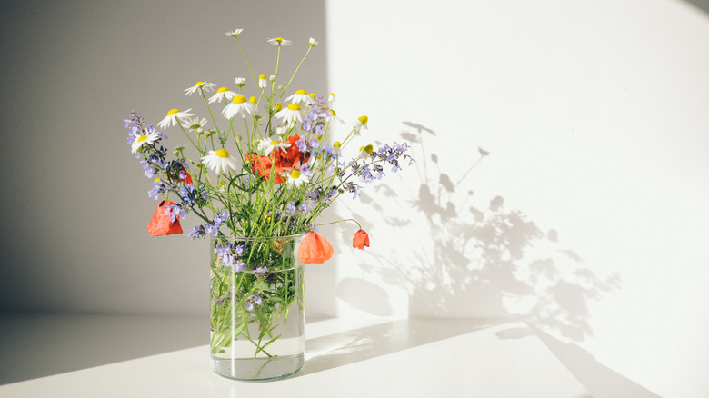 Bouquet of colorful wildflowers 