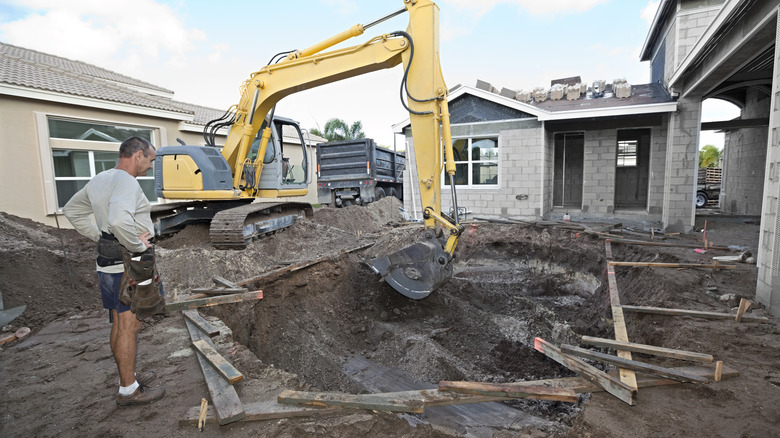 Digging for inground pool