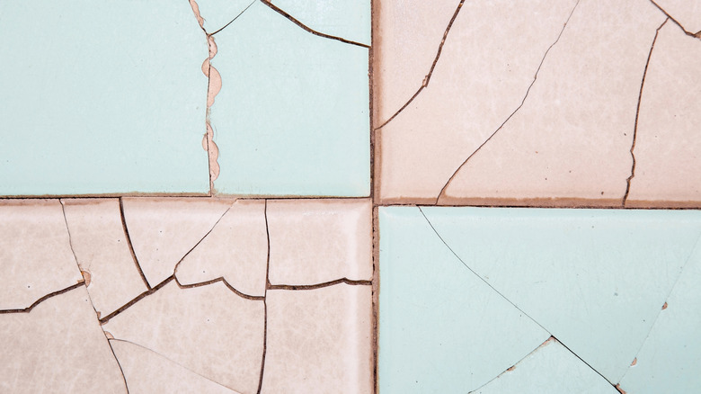 Cracked tiles