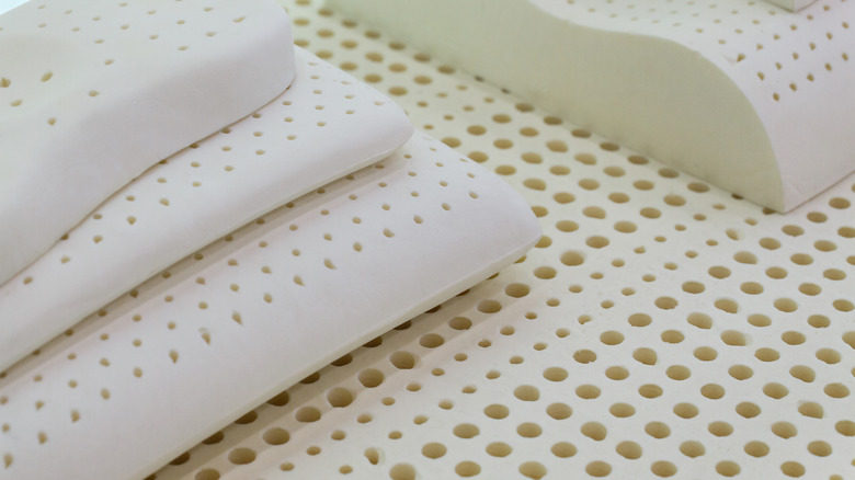 samples of latex pillows without cover