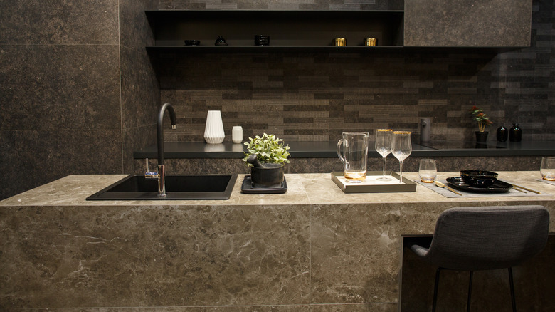 kitchen with granite 