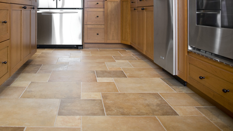 Tile kitchen floor