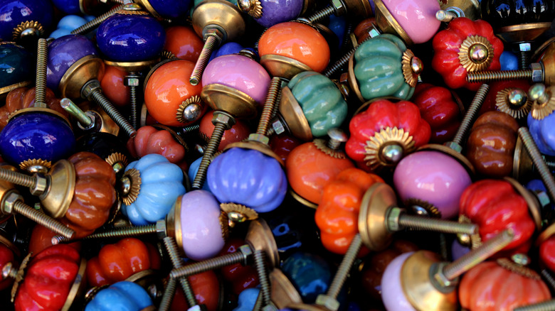 colorful vintage cabinet knobs