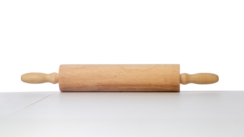 Rolling pin on countertop