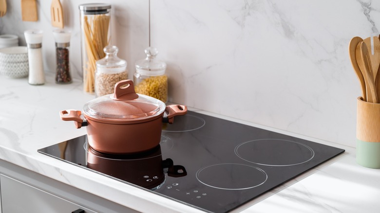 Sparkling clean glass stove top