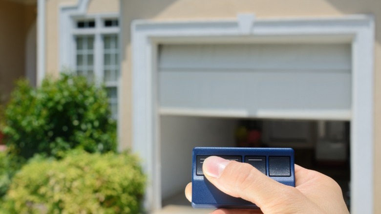 Opening a garage door 